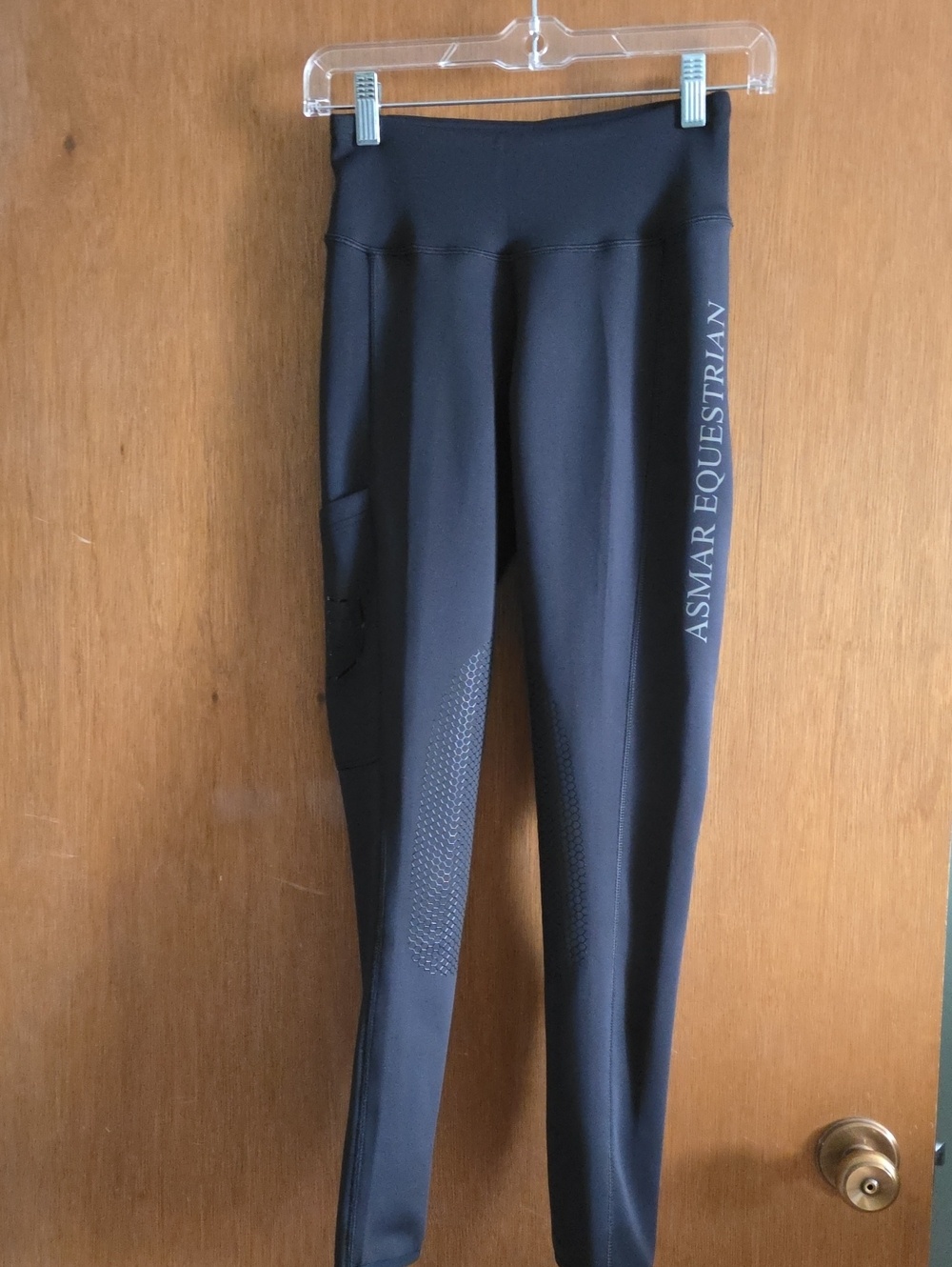 Asmar Equestrian Black Knee Patch Riding Tights